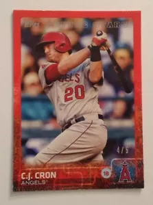 2015 Topps MINI Online Exclusive CJ C.J. CRON RED #4/5 MADE Angels #151 - Picture 1 of 1