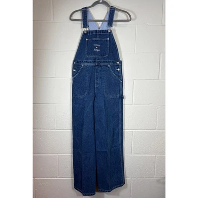 Винтажный Y2K Tommy Hilfiger джинсовой ткани комбинезон женщин большой синий нагрудник плотник прямой - Изображение 1 из 4