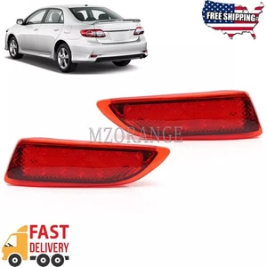 Pair Red LED Rear Bumper Reflector Brake Light For Toyota Corolla 2011 2012 2013 - Bild 1 von 11