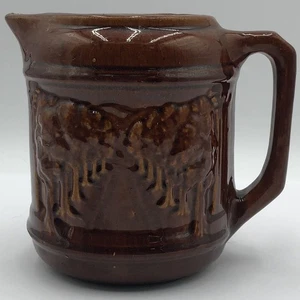 Vintage gebürstet McCoy Woodland Krug Krug Avenue Of The Trees #131 Steinzeug - Bild 1 von 14