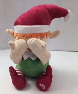 Giggles International animierte Weihnachtselfe lustiges Gesicht Peek-A-Boo Plüschtier - Bild 1 von 5
