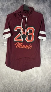 disney minnie mouse hooded sweatshirt Jersey Girls L (11/13) Dark Red - Picture 1 of 10