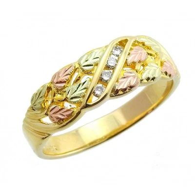 Anillo de diamantes de oro Black Hills de 10 quilates para hombre de Mt Rushmore talla 10 - ENVÍO RÁPIDO Foto 1 de 3