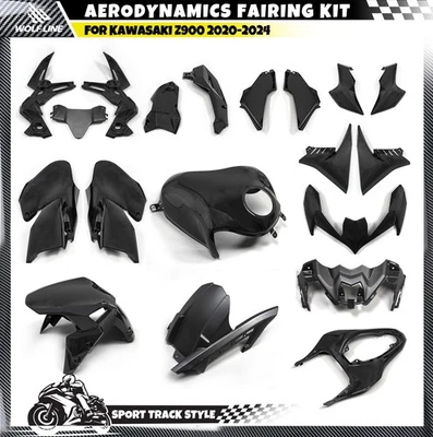 Kits de carenado para Kawasaki Z 900 SE 2020-2024 negro plástico ABS carrocería negra Foto 1 de 4