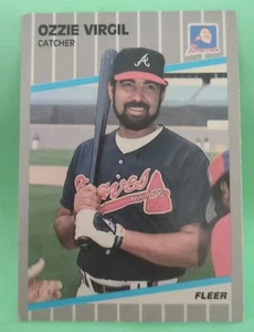 1989 Fleer - Ozzie Virgil #605 - Atlanta Braves - Picture 1 of 2