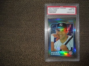 1997 BOWMAN CHROME BASEBALL SET RICKY LEDEE RC #103 REFRACTOR PSA 9 **Low Pop** - Picture 1 of 2