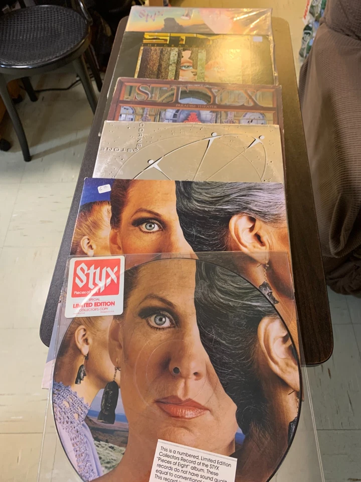 Styx   Lot 6 Pieces of Eight pic disc Vinyl  LP - Image 1 of 1