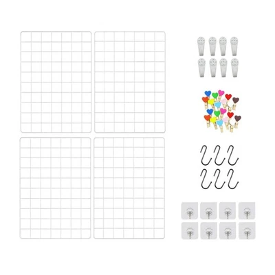 4 шт., 11,8 x 15,7 дюйма, белые смонтированные настенные декоративные панели для фотосети - Изображение 1 из 4