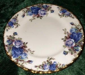 Vintage 1987 Royal Albert Bone China England Moonlight Rose Brotteller 8 1/4" - Bild 1 von 3