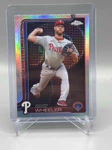 2025 Topps Chrome Zack Wheeler Lightboard Logo Refractor #189 Phillies SSP - Imagen 1 de 2