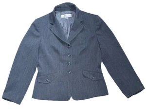 Giacca Blazer Tahari Grigio Chiaro Spina di Pesce 10P Carriera Dark Academia LEGGI - Foto 1 di 5