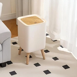 Bote de basura de 1 pieza con cubierta alta, adecuado para dormitorio, sala de estar, baño, - Imagen 1 de 24