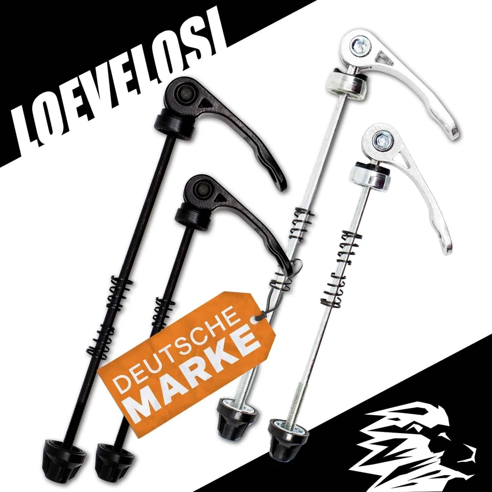 LOEVELOSI Alu Fahrradachse Schnellspanner / Schnellverschluss Steckachse - Bild 1 von 4