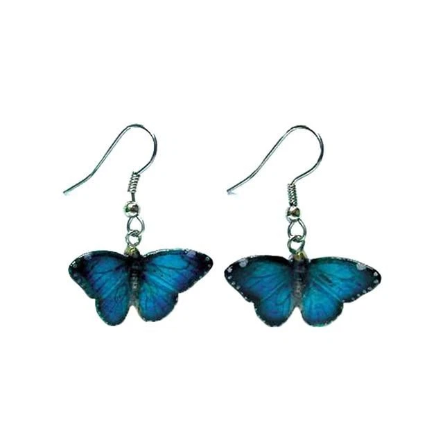 Joyería Little Critterz - Mariposa Morfo Azul - Pendientes de porcelana Joyería Foto 1 de 1