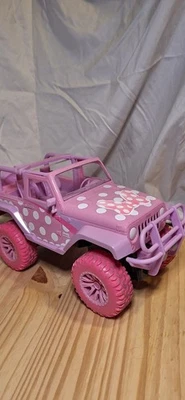 Disney Junior Minnie Mouse Jeep Wrangler, 2.4 GHZ Turbo Rc Car  Pink TESTED  - Image 1 of 4