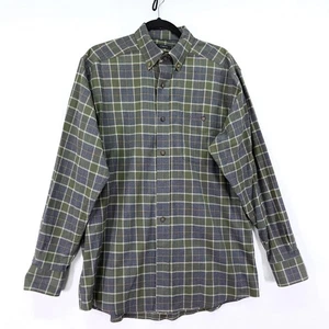 Camisa Ariat Pro Verde A Cuadros Talla Mediana Abotonada Manga Larga Franela - Imagen 1 de 13