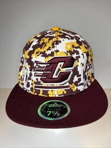 Central Michigan Adidas Fitted 7 5/8 Baseball Hat Cap CMU - Picture 1 of 8
