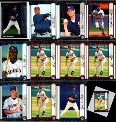 Lote de tarjetas Bowman San Diego Padres (19) 1999 - NO TE LO PIERDAS - NEXT TIME IT’S... Foto 1 de 4