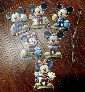 6 Adorable Mickey & Minnie Mouse Easter Hanging Ornaments-New-FREE SHIPPING! - Picture 1 of 11
