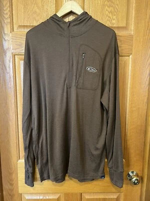 CK23 Drake Waterfowl Merino Wool Half Zip Base Layer Shirt Hoodie Mens Large - Image 1 of 4