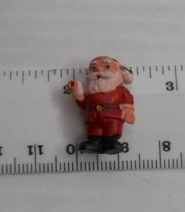Christmas Plastic 1" tall x 3/4" wide Santa Claus Charm Figurine One Arm Up - Picture 1 of 6