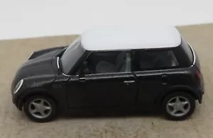 HERPA HO 1/87 AUSTIN MINI COOPER Nera Metallo Tetto Bianco No Box #33022 - Foto 1 di 6