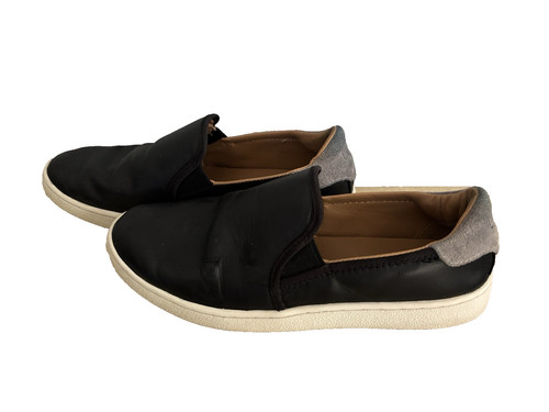 UGG SCARPE MOCASSINI SLIP ON CAS IN PELLE NERA TAGLIA 9 5
