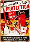 Metal Sign - 1943 Pennsylvania Air Raid Protection - Vintage Look Reproduction