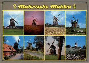 MOLINO DE VIENTO Molinos de viento históricos color Tarjeta múltiple Postal Windmill - Imagen 1 de 2