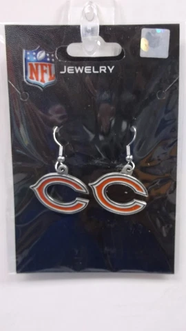 Chicago Bears dangley earrings! Brand new in the package! Cover