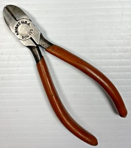 Vintage Knight Tools 50N-133 - 5" Diagonal Side Cutters Pliers Brown Grips USA - Picture 1 of 12