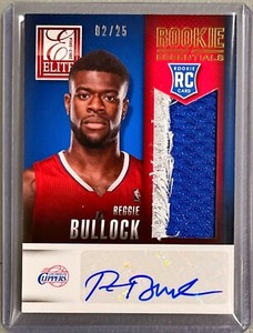 2013-14 Elite Essentials Materials Signatures Prime /25 Reggie Bullock Auto RC
