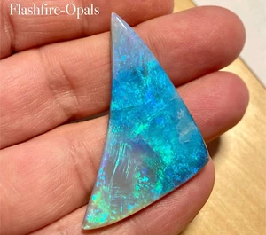 34,8ct. GEM Solid Black Opal Blau-Türkis Grüne Pattern! Video *Flashfire-Opals* - Picture 1 of 13