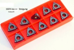 10x 16ER-ISo-2,0 Steigung 60° Vollfrofil  Außen (R)  für Stahl & Edelstahl  - Picture 1 of 2