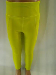 Dance Pants Leggings Old Navy XS Child 5 Highlighter Yellow Lycra Acro Jazz - Picture 1 of 2