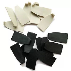 10 Double Upright Bass Bow Tip Material Black Plastic Tip + White Plastic Tip - Picture 1 of 4