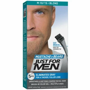 Just For Men Mustache & Beard Brush-In Hair Color Gel Blond M10 M15 1 ct 2 Pack - Picture 1 of 3