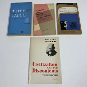 Sigmund Freud Book LOT 60s Civilization Psychopathology Totem illusion - Imagen 1 de 24