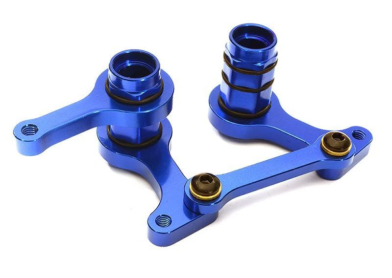 Traxxas 2WD Bandit/Rustler/Slash Blue Alloy Steering Bell Crank Set C28342BLUE - Image 1 of 1