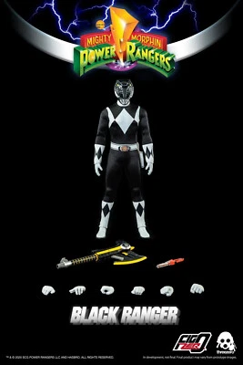 Mighty Morphin Power Rangers 1/6 BLACK Ranger Threezero FigZero Action Figure - Immagine 1 di 4