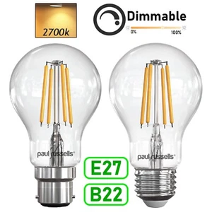 Dimmable LED Light Bulbs GLS Clear Glass Warm White E27 B22 Bayonet Screw 100W - Picture 1 of 7