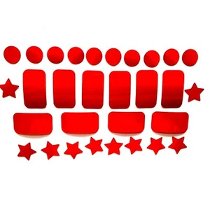 Set Rot ! Reflektor Aufkleber, Reflexfolie, Reflektionsaufkleber Signalaufkleber - Bild 1 von 1