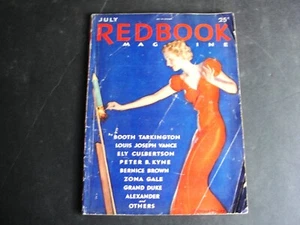 July 1933 Redbook Magazine, BOOTH TARKINGTON, ZONA GALE, ELY CULBERTSON. - Picture 1 of 18