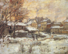 Hand-painted Oil Painting Claude Monet - Snow Effect With Setting Sun (1875)