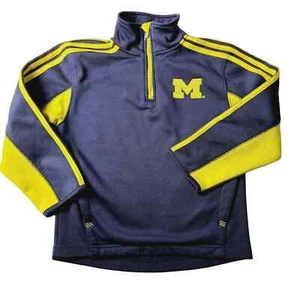 Adidas Boys' Youth Large (7) Pullover active jacket Michigan Wolverines - Picture 1 of 7
