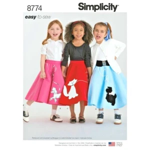 SKIRT SEWING PATTERN Simplicity 8774 7-14 Girls Full Skirt Dance Costume Uncut - Picture 1 of 6