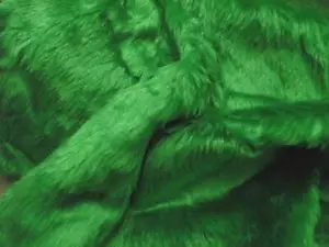 Plain Fun Faux Fur Fabric Material - EMERALD GREEN - Picture 1 of 1