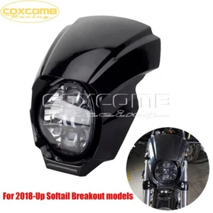 LED Headlight Hi/Lo DRL Fairing For Harley Softail Breakout FXBR FXBRS 2018-2022 - Picture 1 of 11