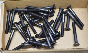 (33) 3/8"-16 x 3" Flat Head Socket Cap Screws Blued Alloy Steel - Qty 33 - Picture 1 of 2