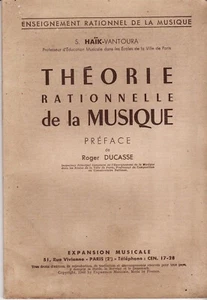 Haik-Vantoura théorie rationnelle de la musique (et. expansion musicale) - Imagen 1 de 1